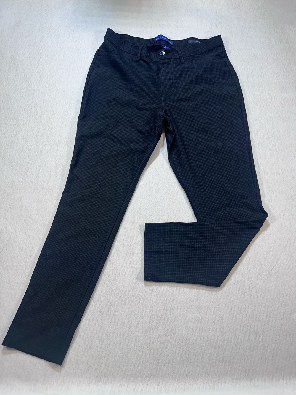 Bandolino Dark gray Micro-Check Straight Leg Pants size 12